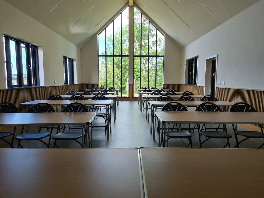 Main hall with tables
